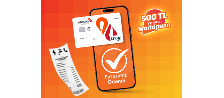 Otomatik Fatura Ödeme Talimatlarınıza Toplamda 500TL Worldpuan!