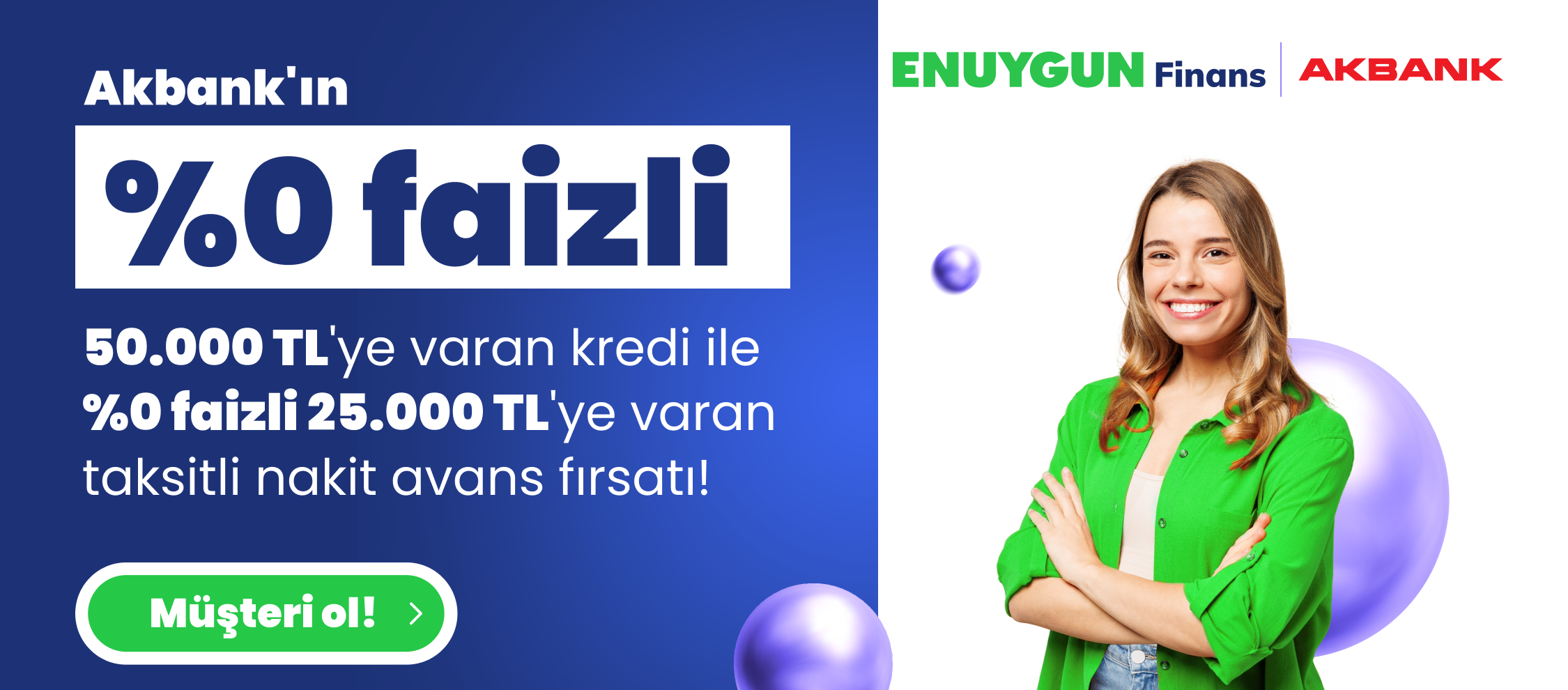 %0 Faizli 6 Ay Vadeli 50.000 TL'ye Varan Kredi Fırsatı