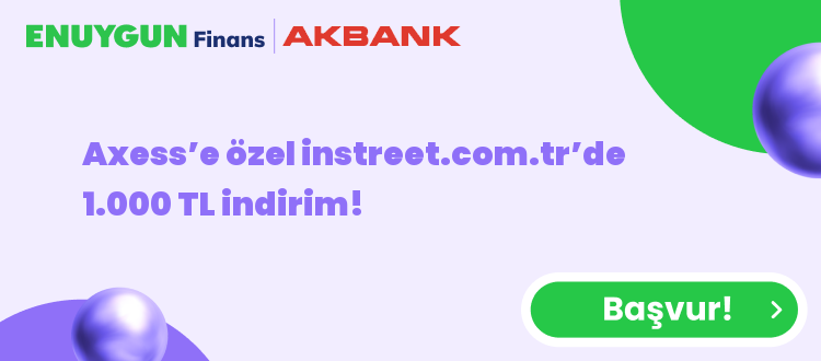 Axess’e özel instreet.com.tr’de 1.000 TL indirim!
