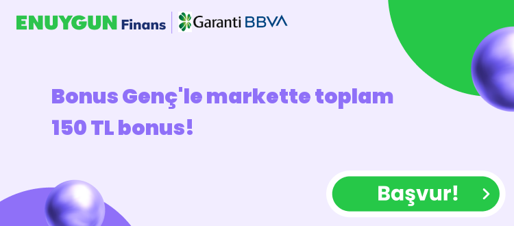 Bonus Genç'le markette toplam 150 TL bonus!