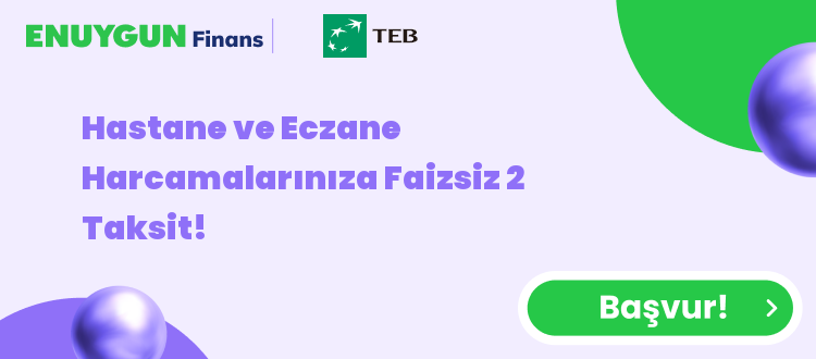 Hastane ve Eczane Harcamalarınıza Faizsiz +2 Taksit!