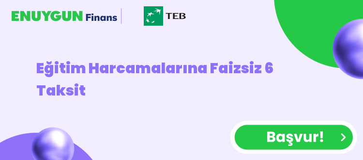 Eğitim Harcamalarına Faizsiz 6 Taksit