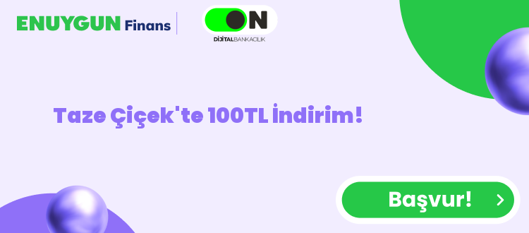 Taze Çiçek'te 100TL İndirim!