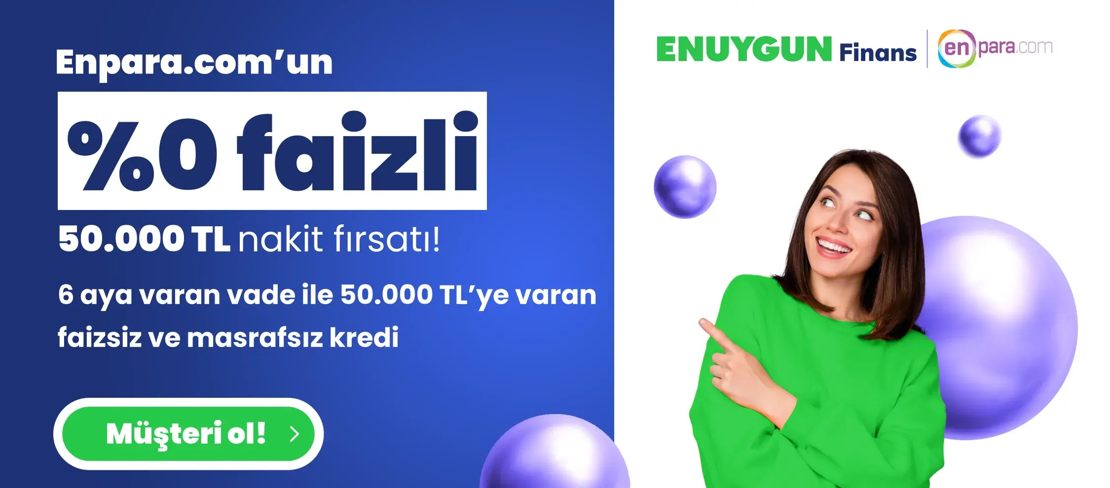 6 Aya Varan Vade ile 50.000 TL’ye Kadar Faizsiz ve Masrafsız İhtiyaç Kredisi!