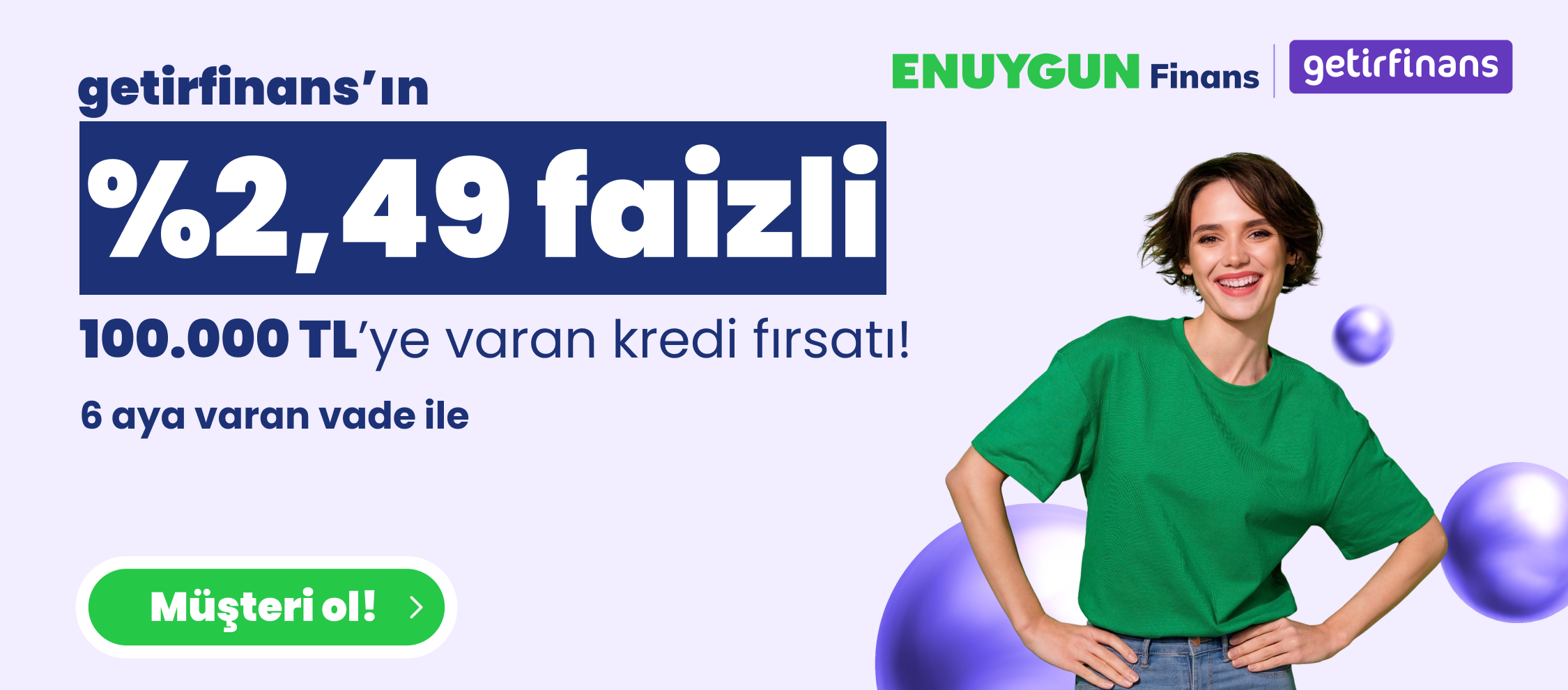 %2,49 Sabit Faizli 100.000 TL Kredi Fırsatı!