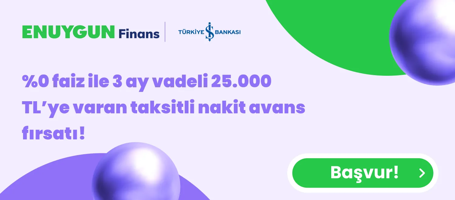 Yeni Müşterilere Özel %0 faiz ile 25.000 TL'ye varan taksitli nakit avans!