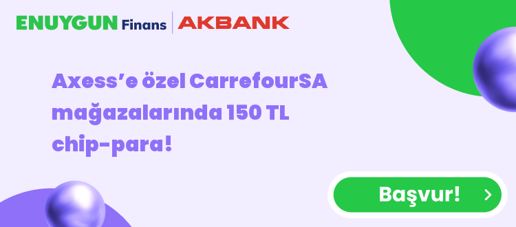 Axess’e özel CarrefourSA mağazalarında 150 TL chip-para!
