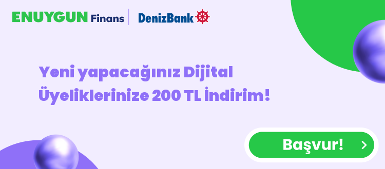 Yeni yapacağınız Dijital Üyeliklerinize 200 TL İndirim!