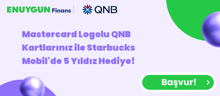 Mastercard Logolu QNB Kartlarınız ile Starbucks Mobil'de 5 Yıldız Hediye!