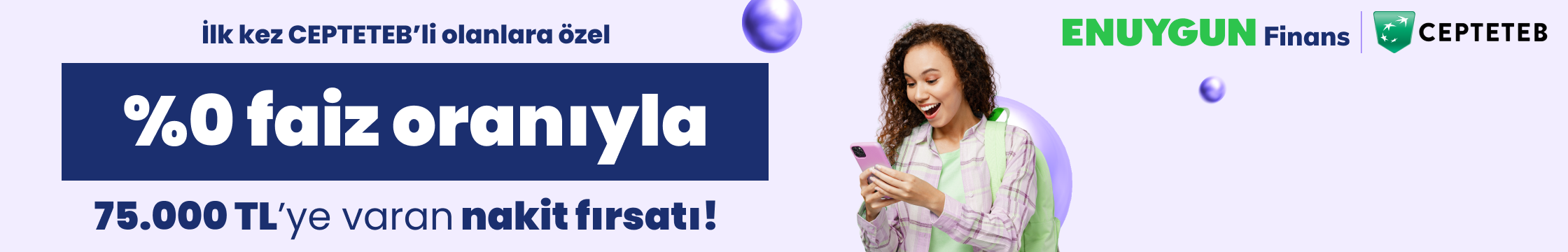 %0 faizli 75.000 TL'ye varan nakit fırsatı!