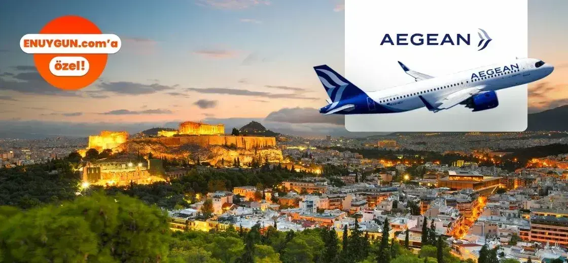 Aegean Airlines'ın seçili rotalarda ENUYGUN'a özel %20'ye varan indirimini kaçırma!
