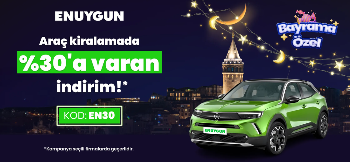 Araç kiralamada %30'a varan indirim!