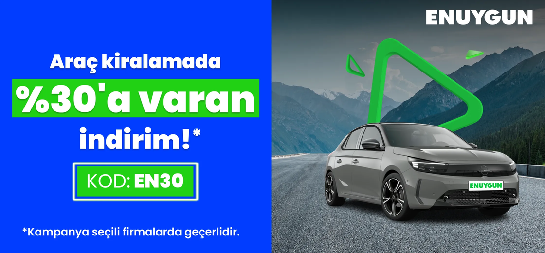 Araç kiralamada %30'a varan indirim!