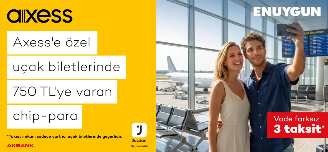 Uçak biletlerinde Axess'e özel 750 TL'ye varan indirim!