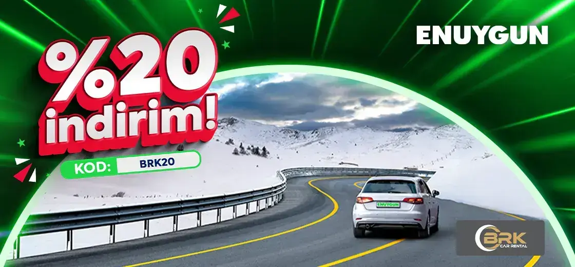 BRK car rental araçlarında %20 indirim!