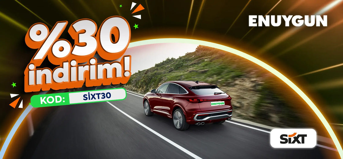 SIXT araçlarında %30 indirim!