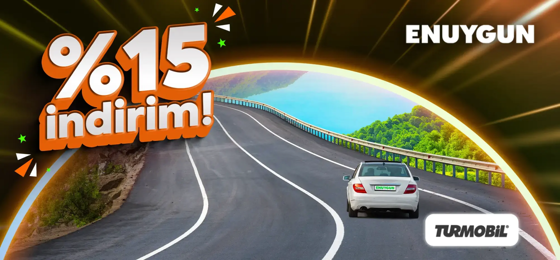 Tur Mobil araçlarında %15 indirim ENUYGUN'da