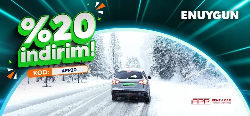 App rent a car'da %20 indirim!