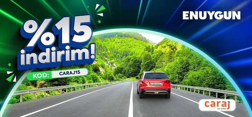 Caraj araçlarında %15 indirim!