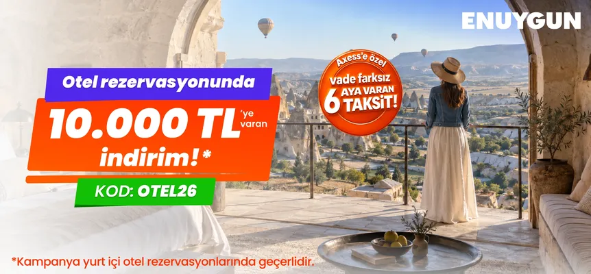 Otel rezervasyonunda 10.000 TL’ye varan indirim!