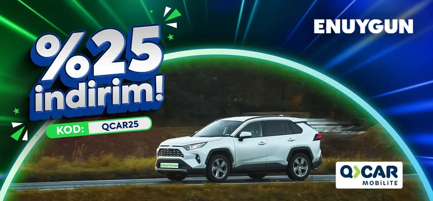 QCAR araçlarında %25 indirimi kaçırma!