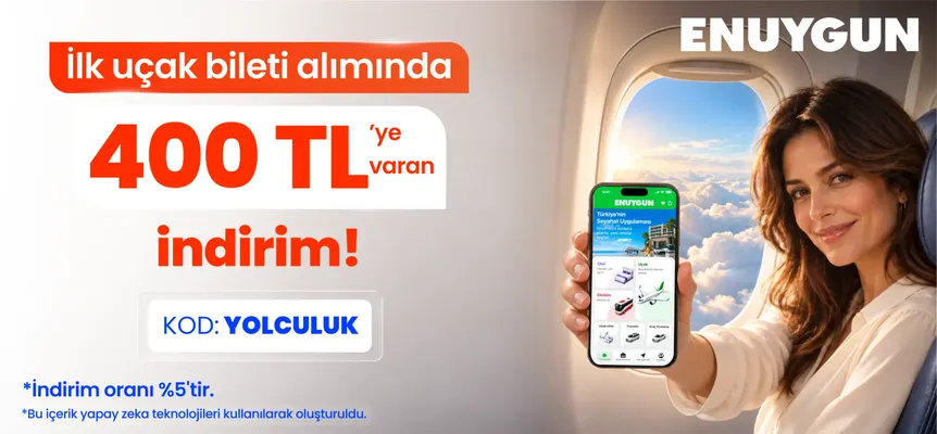 İlk uçak biletinde %5 indirim!