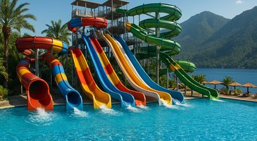 “Turizm cenneti” olarak tabir edilen Marmaris, hiç tartışmasız ülkemizin en popüler tatil destinasyonlarından biri konumunda. Yabancı ziyaretçilerin de büyük ilgi gösterdiği Marmaris sadece plajları ve hareketli gece hayatıyla değil, aynı zamanda birbirinden eğlenceli aquaparklarıyla da ön plana çıkıyor. Marmaris’te tatilcilerin serinleme ihtiyaçlarına yanıt vermekle kalmayıp adrenalin dolu bir gün geçirmelerini de sağlayan en popüler 4 kapalı su parkına daha yakından bakmaya hazır mısınız?