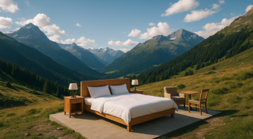 Otel odası denince aklınıza hemen dört tarafı duvarla çevrelenmiş bir yer gelebilir. Ancak İsviçre Alpleri'nde hizmete açılan bu otelde aslında ne bir oda ne de kalın duvarlar var. Her sabah dağların nefes kesen manzarasının tam da içinde gözlerinizi açabileceğiniz otel sadece hava şartlarının elverişli olduğu zamanlarda hizmet veriyor.