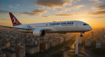 THY Arjantin’in başkenti Buenos Aires’e 11 Aralık’tan itibaren sefer düzenleyecek. Seferlerin Brezilya’nın Sao Paulo şehrinden aktarmalı olarak yapılması planlanıyor.