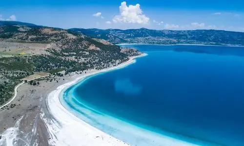 منظر جوي لبحيرة سالدا، يشيلوفا بوردور