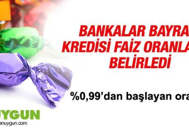 %0,99'dan başlayan Bayram Kredileri