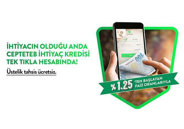 CEPTETEB ile kredin tek tıkla ayağına gelsin!