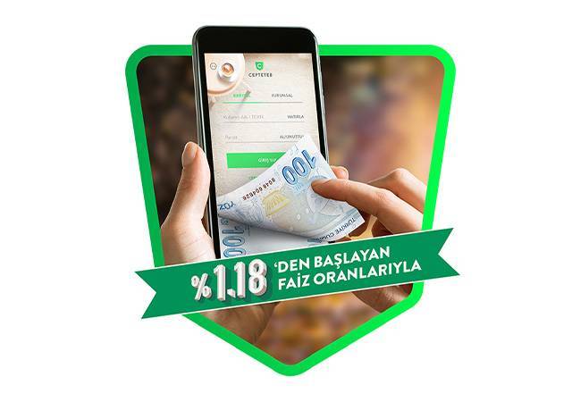 %1,18'den başlayan faizlerle CEPTETEB kredi
