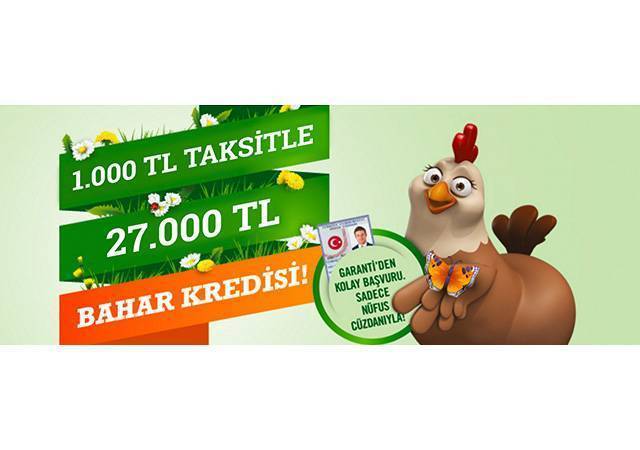 Garanti'den aylık 1.000 TL'ye 27.000 TL