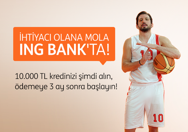 ING'den Ertelemeli Kredi'ni şimdi al yaz sonu öde