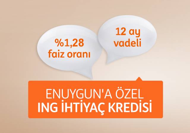 ING'den düşük faizli Enuygun'a Özel Kredi