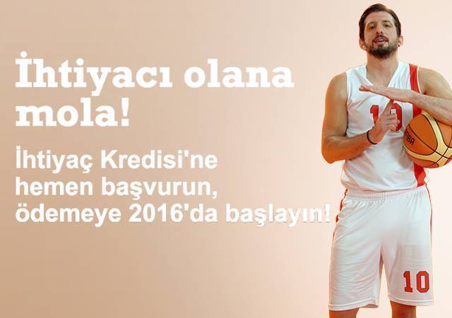 ING'den 20.000 TL'ye kadar kredini şimdi al, Ocak 2016'da öde