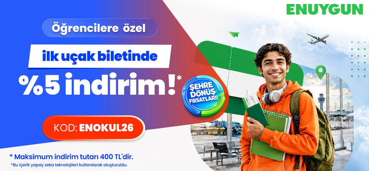Uçak biletlerinde öğrencilere özel indirim!