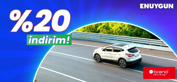 Brand Rent A Car araçlarında %20 indirim!