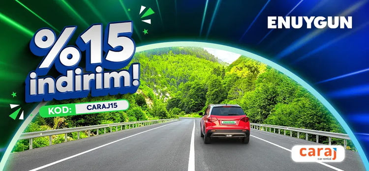 Caraj araçlarında %15 indirim!