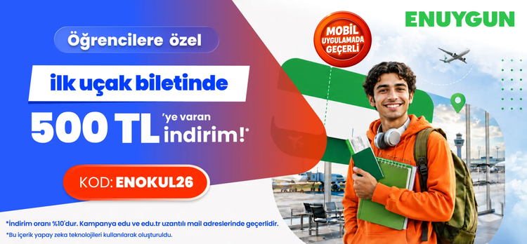 Uçak biletlerinde öğrencilere özel indirim!