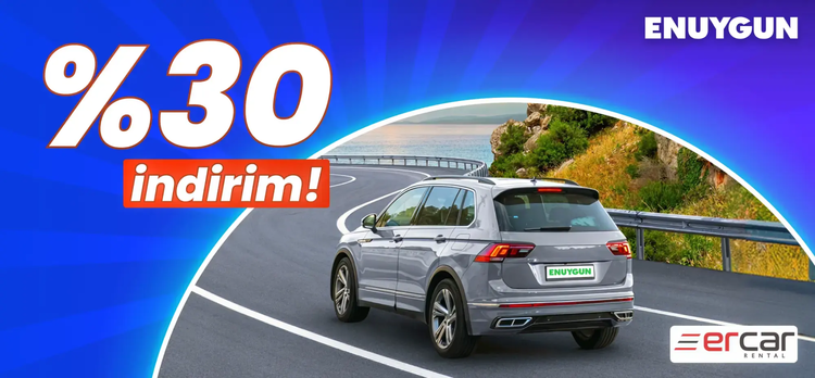 Ercar araçlarında %30 indirim!