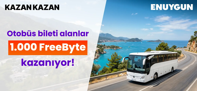 Otobüs biletini al, 1 GB internet kazan!