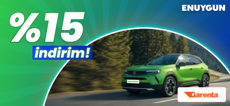 Garenta araçlarında %15 indirim!