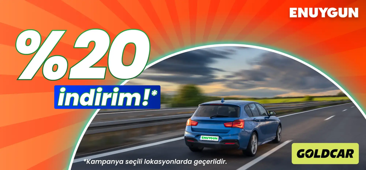 Goldcar araçlarında %20 indirim!