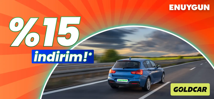 Goldcar araçlarında net %15 indirim!
