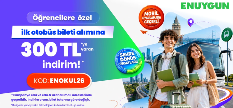 Otobüs biletlerinde öğrencilere özel 300 TL'ye varan indirim!