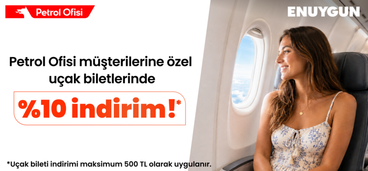 Petrol Ofisi müşterilerine özel uçak biletlerinde %10 indirim!