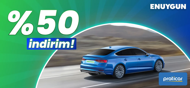 Praticar araçlarında %50 indirim!