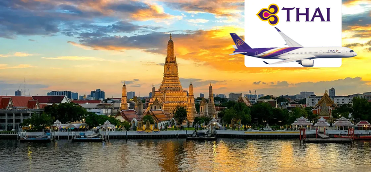 Thai Airways'in 371$'dan başlayan fiyatlarla indirimli yurt dışı uçak biletleri ENUYGUN.com'da!